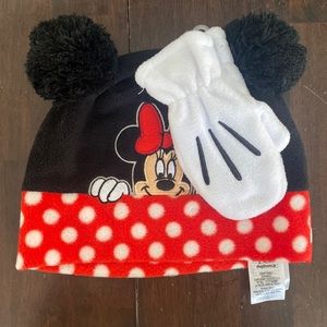 DISNEY Toddler Mini mouse hat and gloves